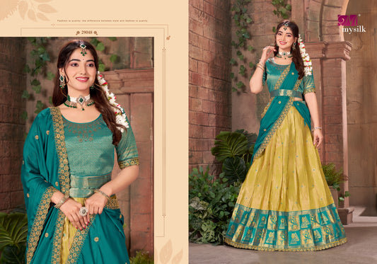 29048 Vernee Mysilk Rangoli Lehenga Saree