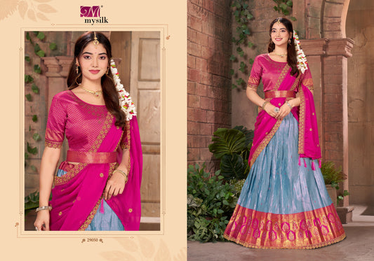 29050 Vernee Mysilk Rangoli Lehenga Saree