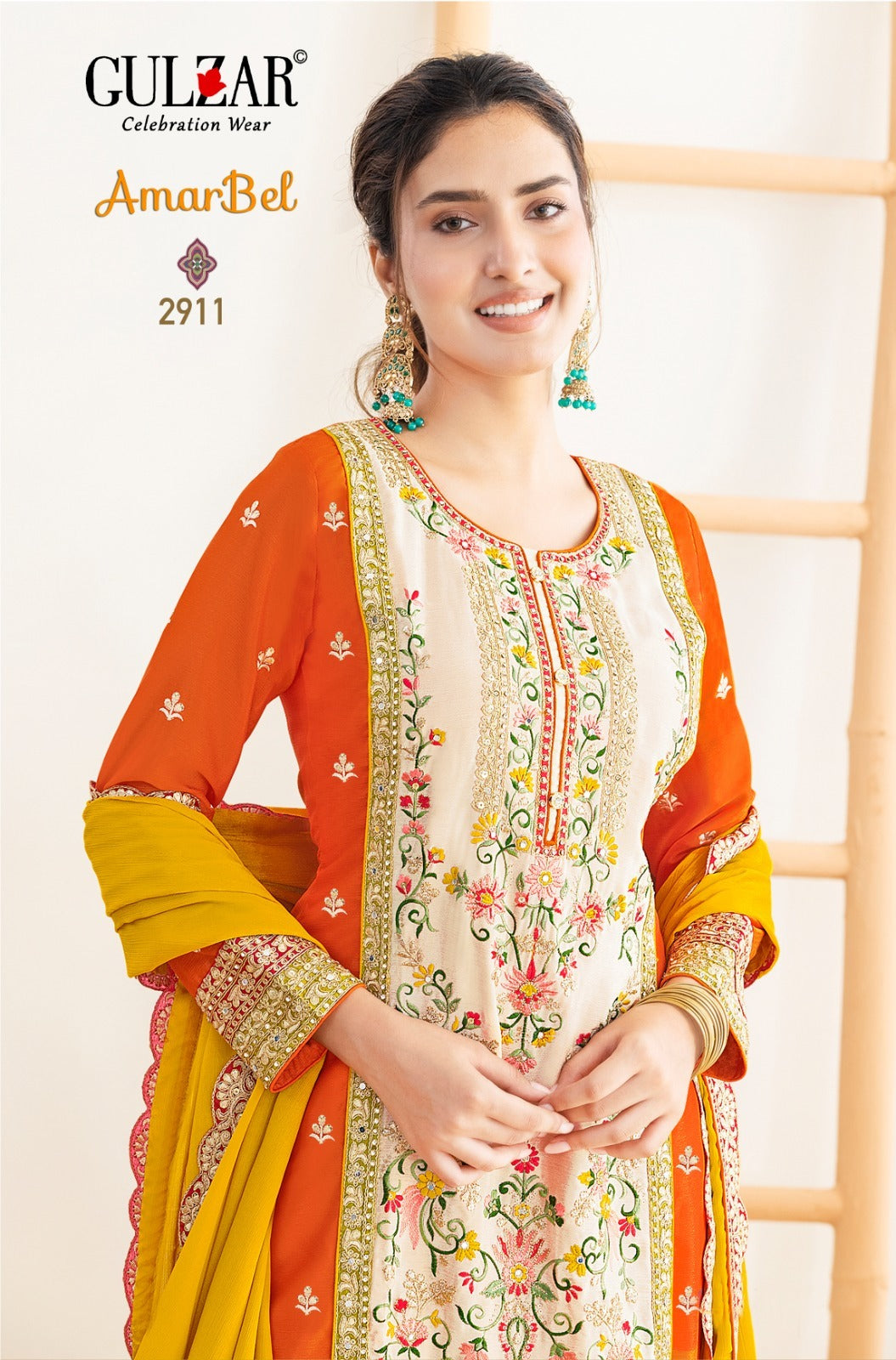 2911 Amarbel Gulzar Premium Chinon Readymade Suits