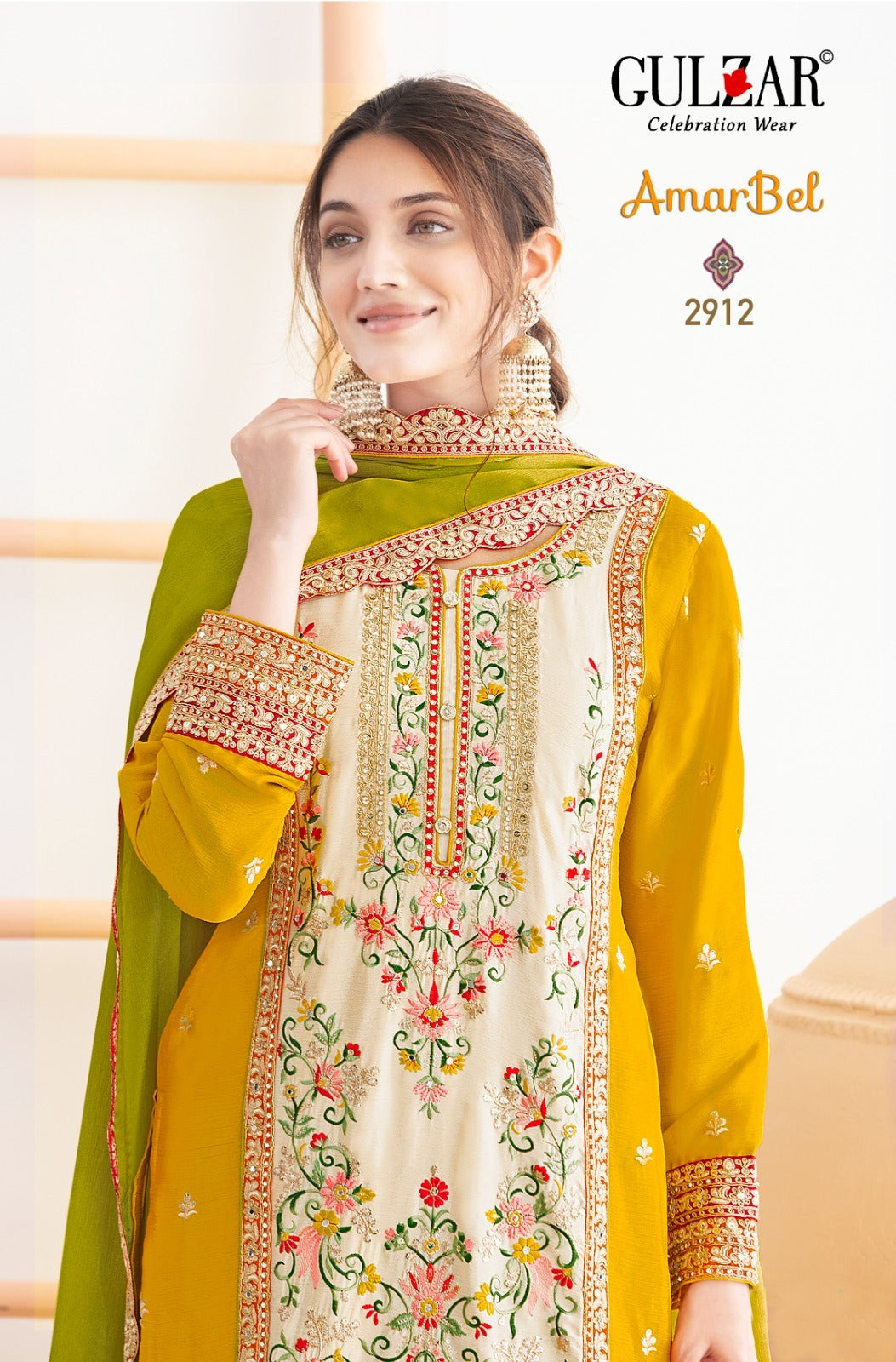 2912 Amarbel Gulzar Premium Chinon Readymade Suits