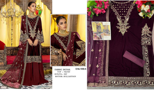 1058A Safa Creation Pakistani Salwar Suits