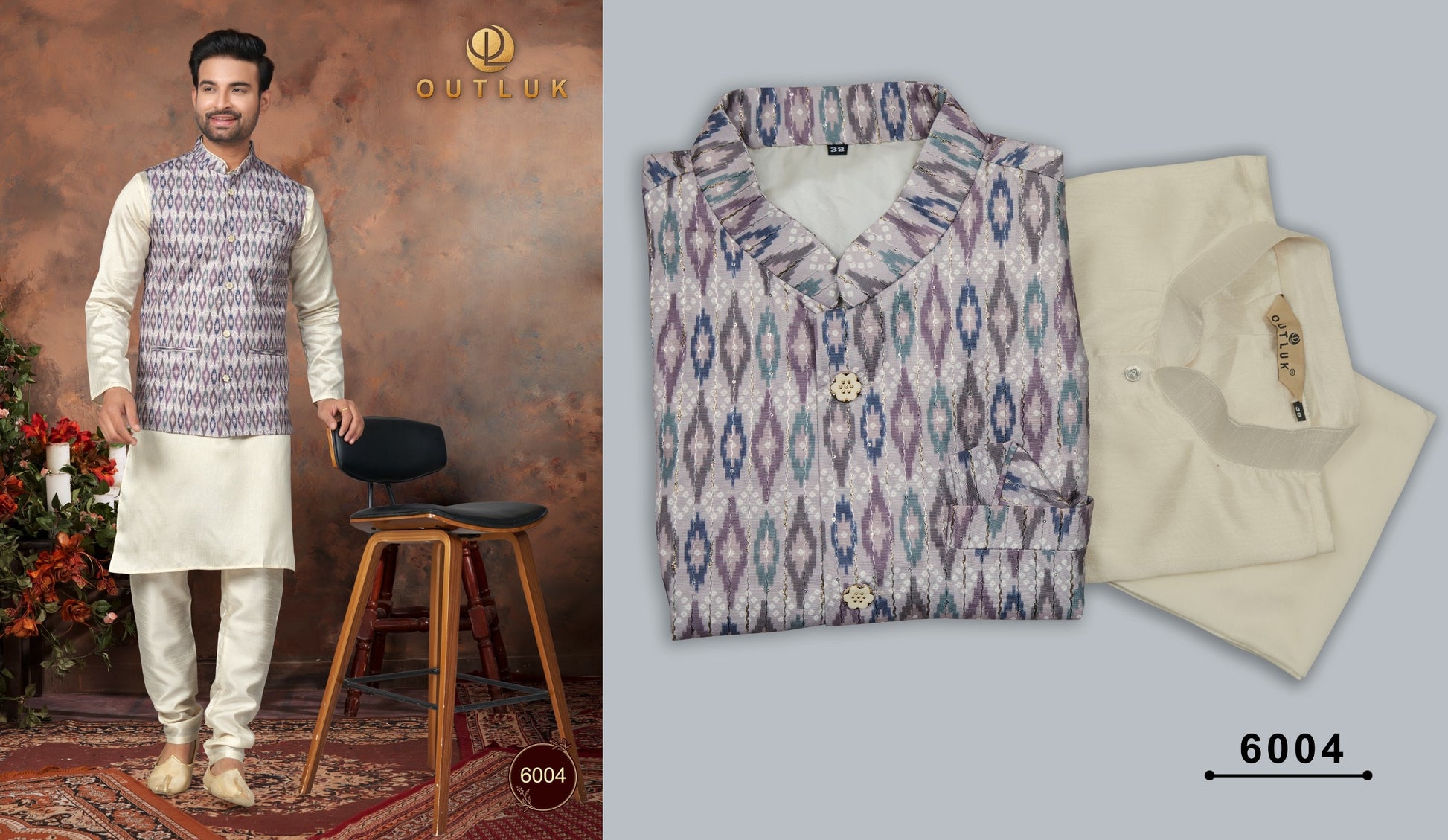 6004 Wedding Collection Vol 6 Outluk Mens Kurta Pyjama