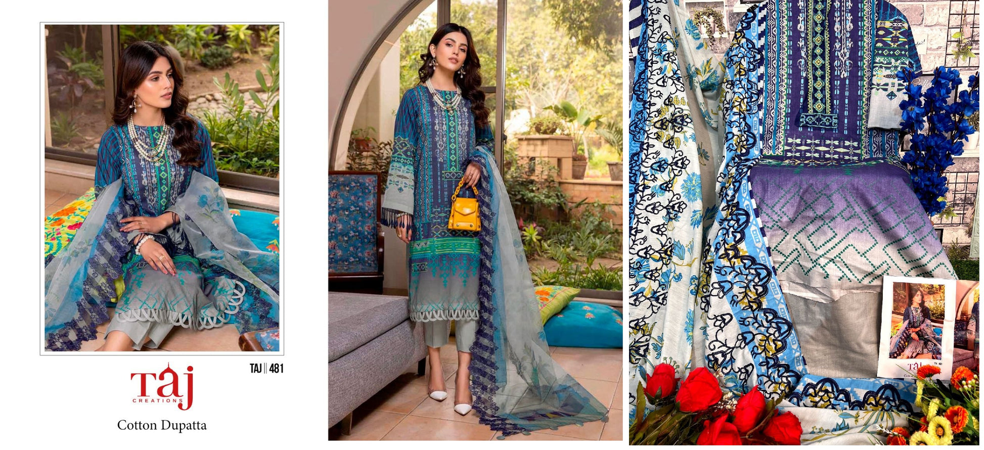 481 Taj Creations Pakistani Salwar Suits