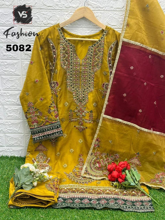 5082Yellow Vs Fashion Pakistani Readymade Suits