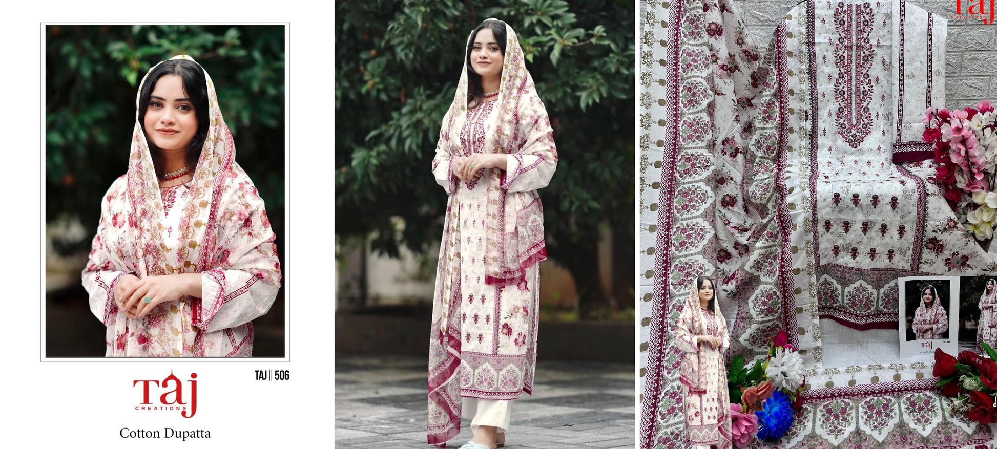 506 Taj Creations Pakistani Salwar Suits