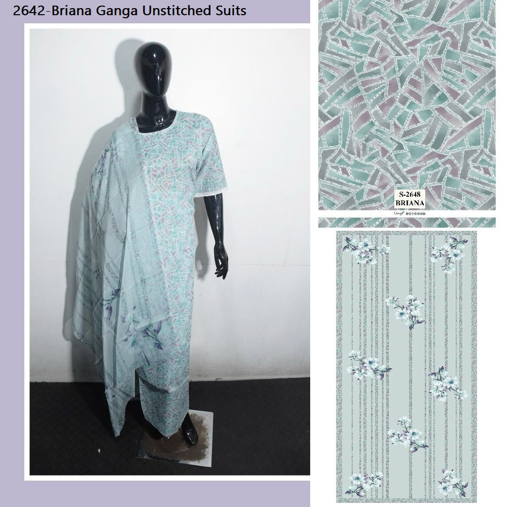 2642-Briana Ganga Unstitched Suits