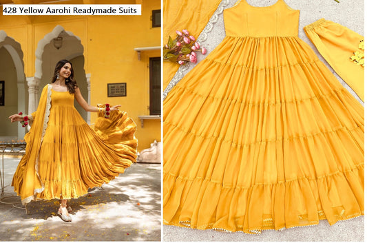 428 Yellow Aarohi Readymade Suits