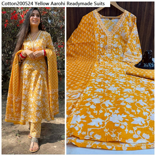 Cotton200524 Yellow Aarohi Readymade Suits