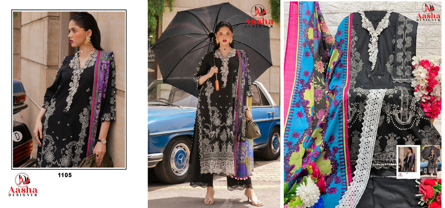 1105 Sana Safinaz Vol 4 Aasha Designer Pakistani Salwar Suits