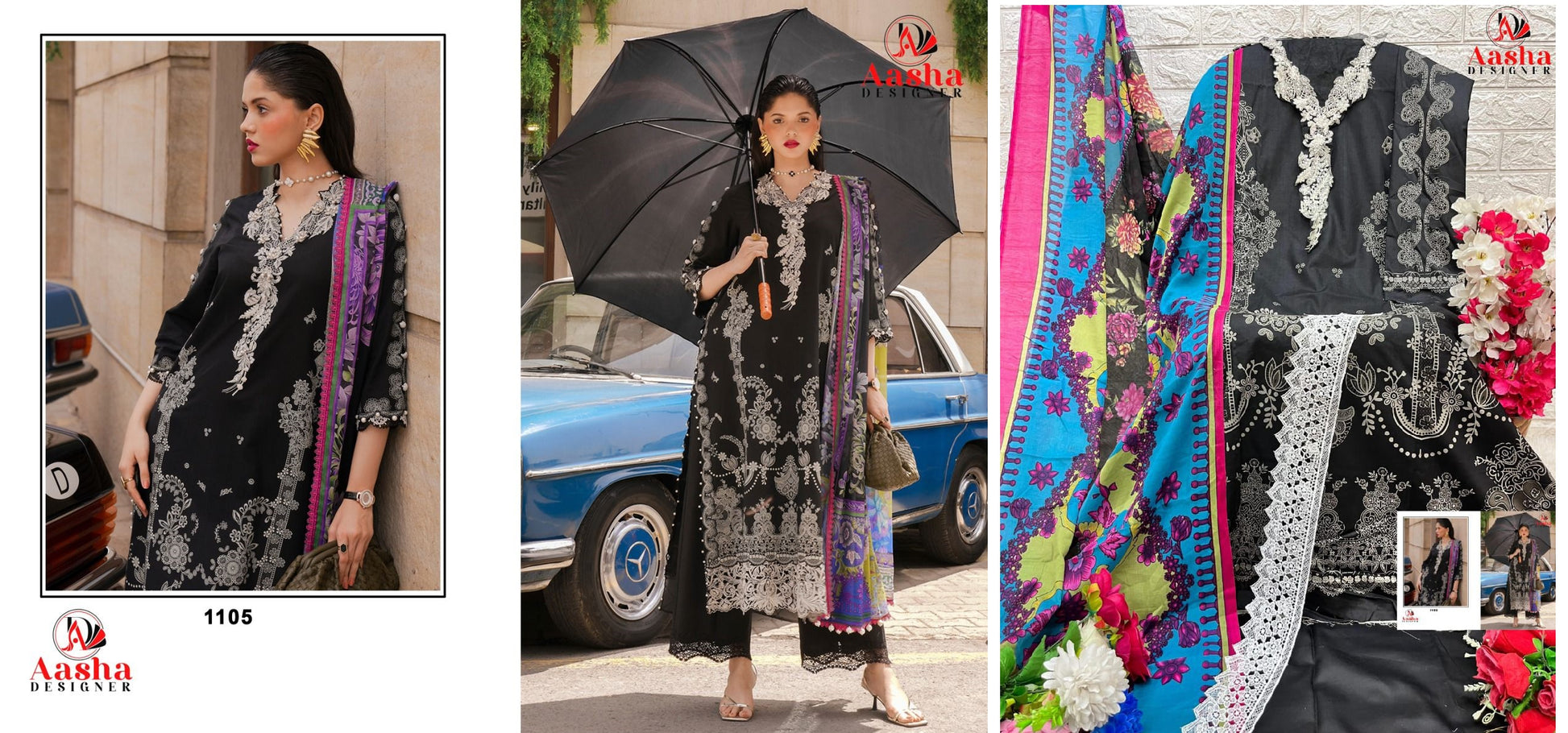 1105 Sana Safinaz Vol 4 Aasha Designer Pakistani Salwar Suits