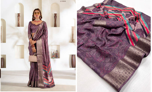 610004 Violet Silk Rajpath Sarees