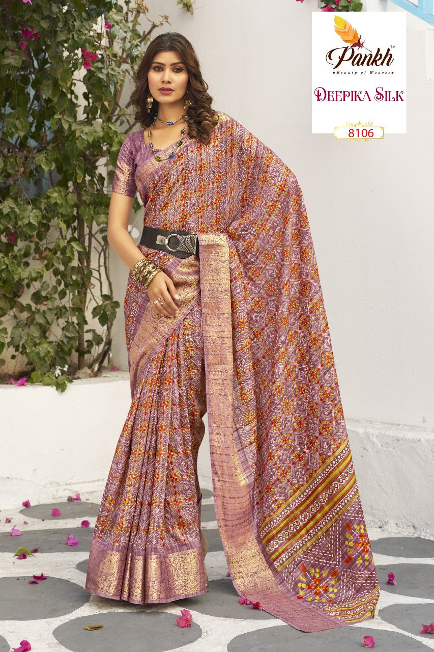 8106 Deepika Silk Pankh Sarees