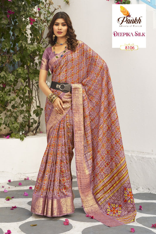 8106 Deepika Silk Pankh Sarees
