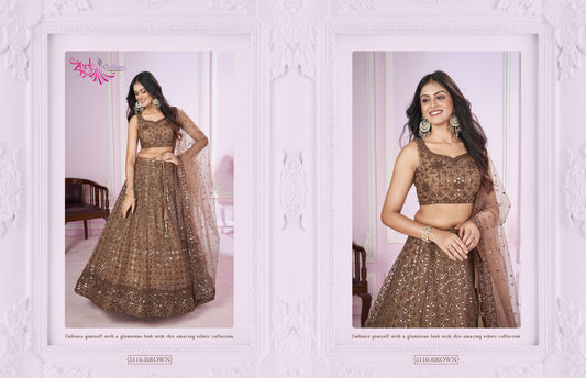 5110Brown Vamika Zeel Lehenga Choli