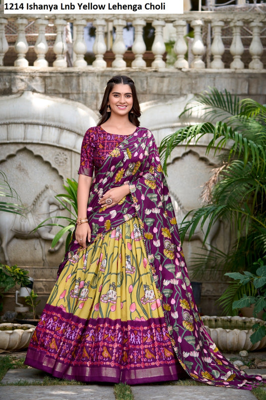 1214 Ishanya Yellow Lnb Lehenga Choli