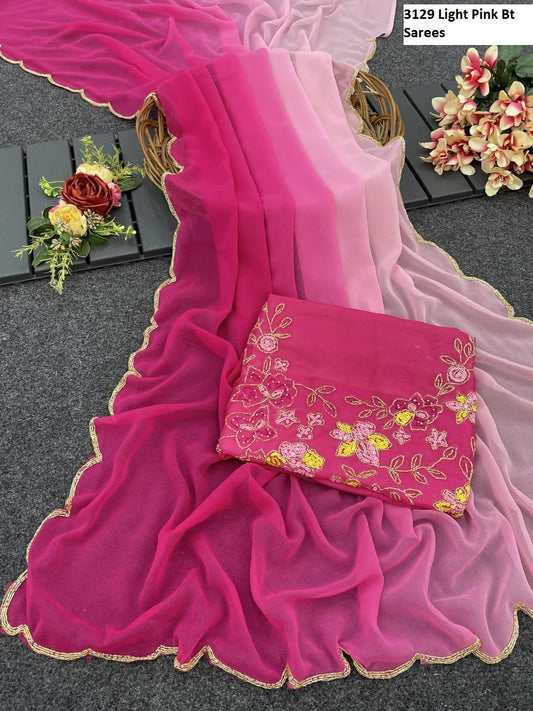 3129 Light Pink Bt Sarees