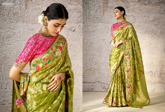 292 Kashi Sindhuri Handwork Sarees
