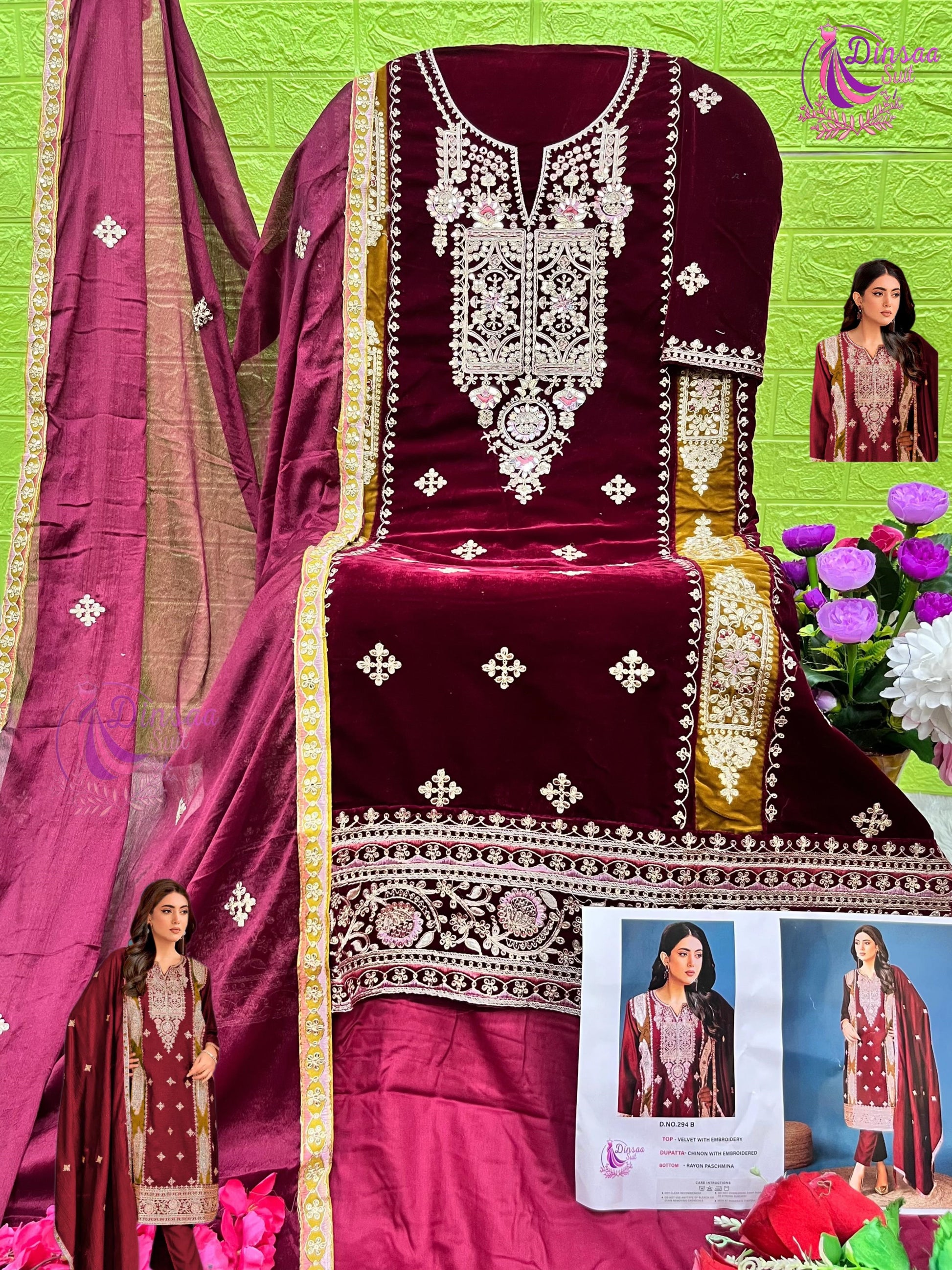 294B Dinsaa Suit Pakistani Salwar Suits
