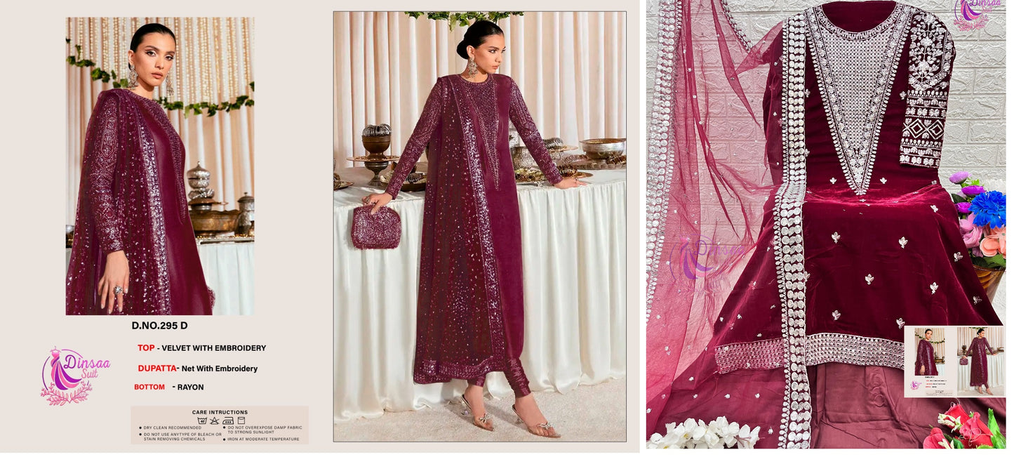 295D Dinsaa Suit Pakistani Salwar Suits