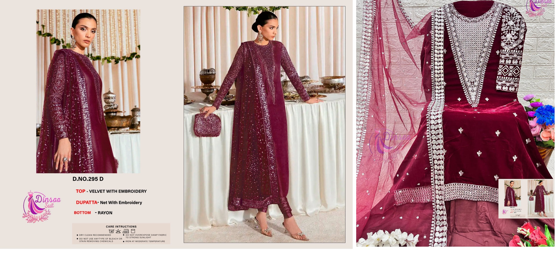 295D Dinsaa Suit Pakistani Salwar Suits