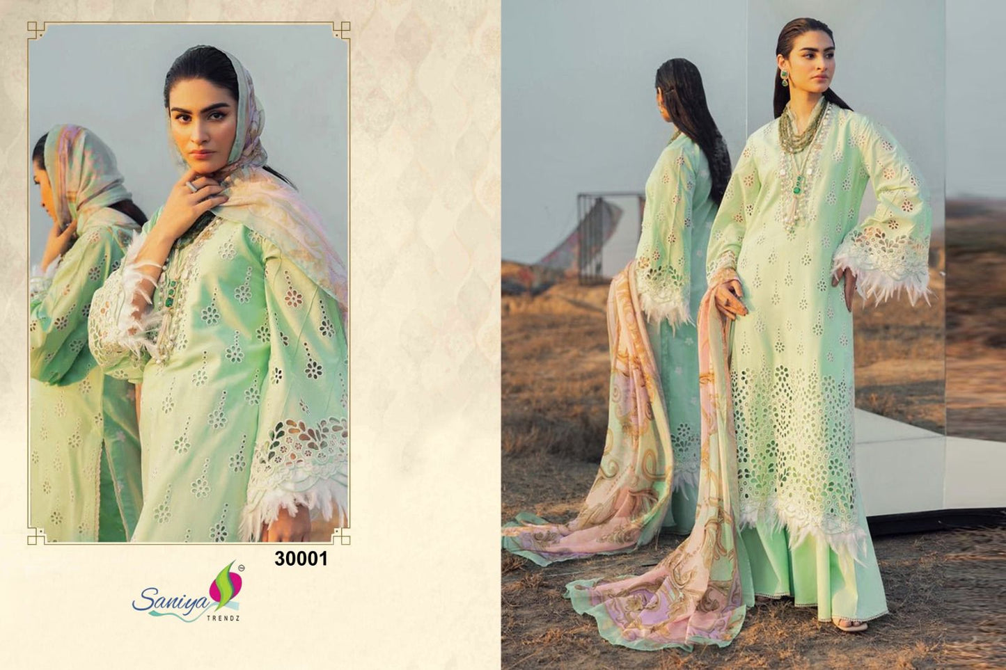 30001 Adan Libas Chikankari Vol 30 Saniya Trendz Cotton Pakistani Salwar Suits