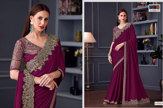 30002D Tfh Chiffon Silk Sarees