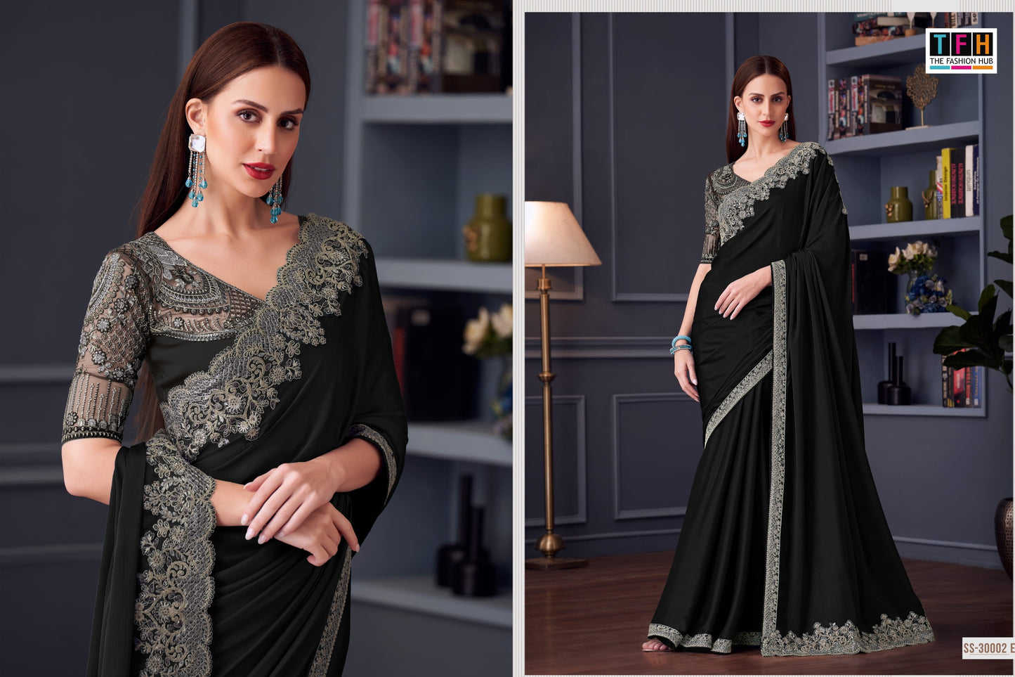 30002E Tfh Chiffon Silk Sarees