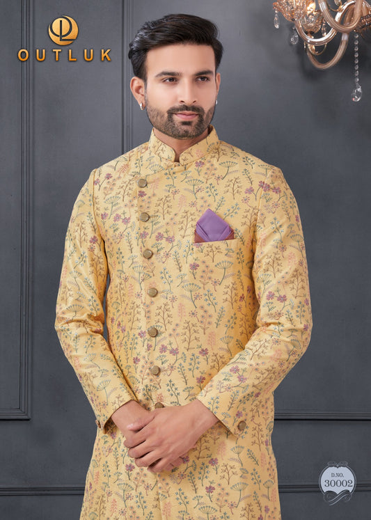 30002 Wedding Collection Vol 30 Outluk Embroidery Mens Kurta Pyjama
