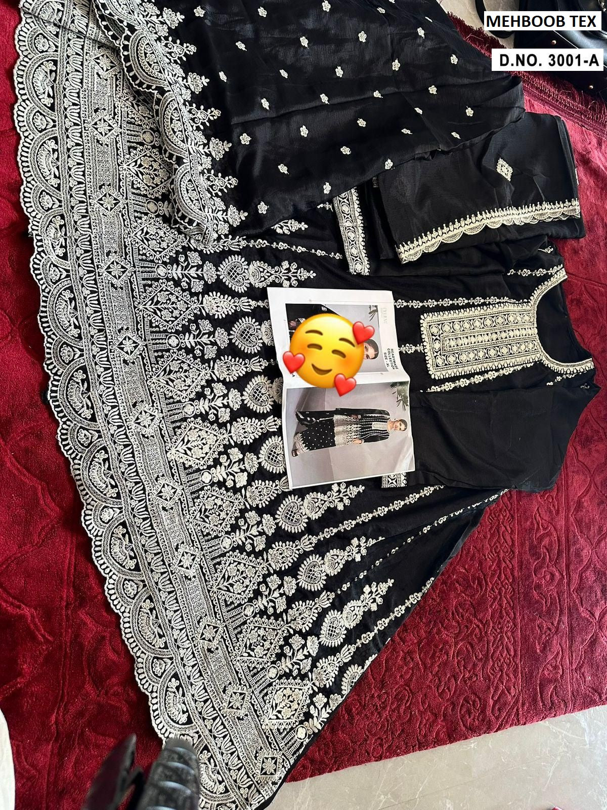 3001A Mehboob Tex Embroidery Pakistani Salwar Suits