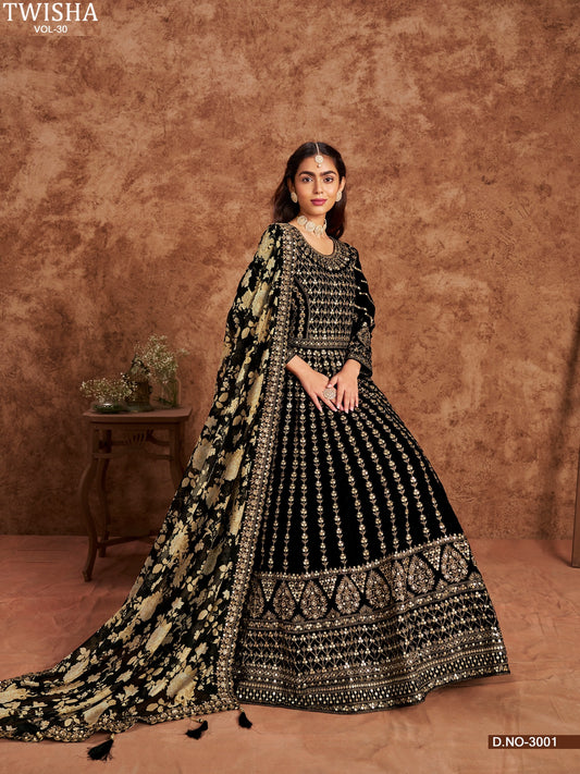 3001 Vol 30 Twisha Velvet Pakistani Salwar Suits