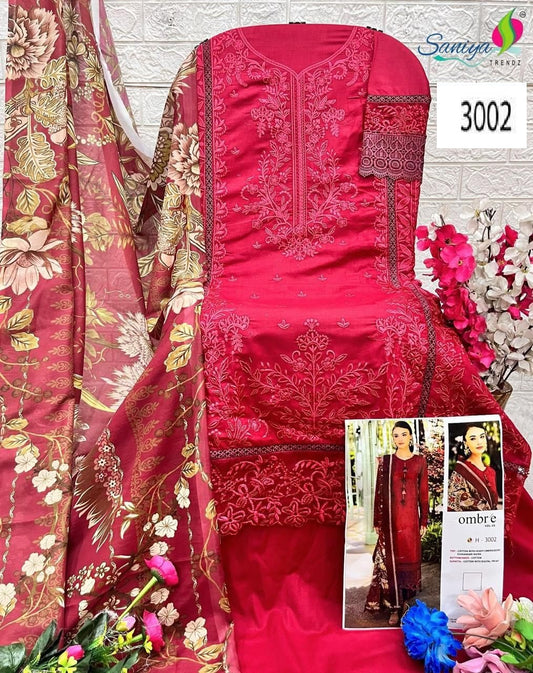 3002 Saniya Trendz Embroidery Pakistani Salwar Suits