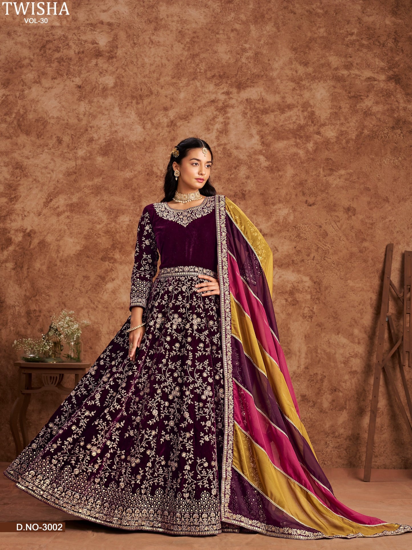 3002 Vol 30 Twisha Velvet Pakistani Salwar Suits