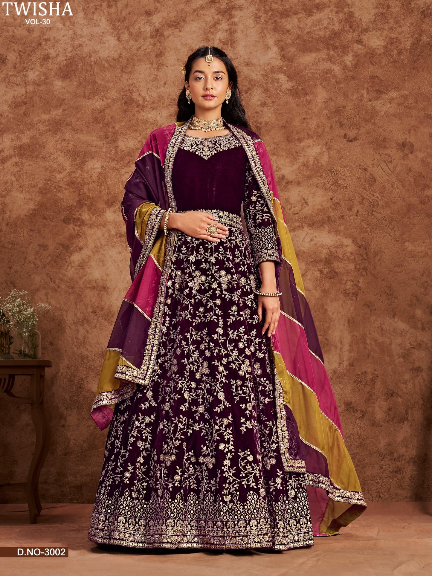 3002 Vol 30 Twisha Velvet Pakistani Salwar Suits