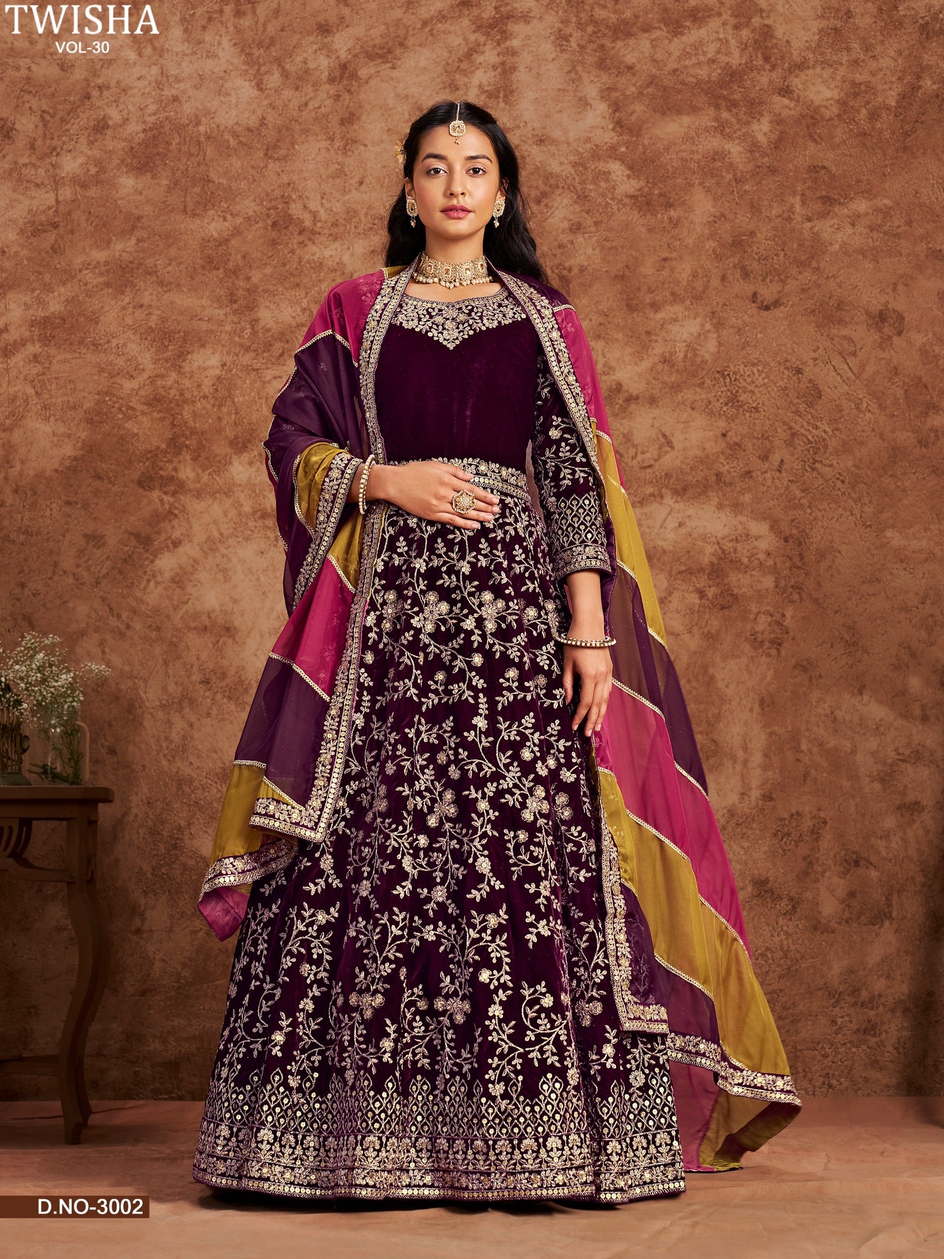 3002 Vol 30 Twisha Velvet Pakistani Salwar Suits