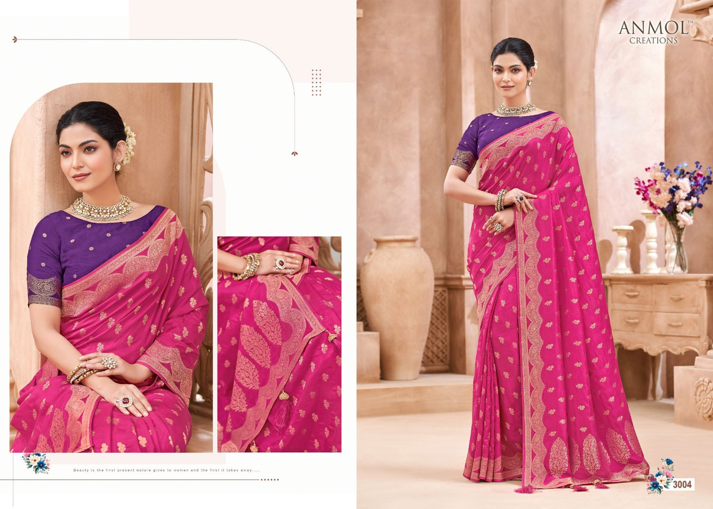 3004 Nyra Vol 1 Anmol Creations Viscose Sarees