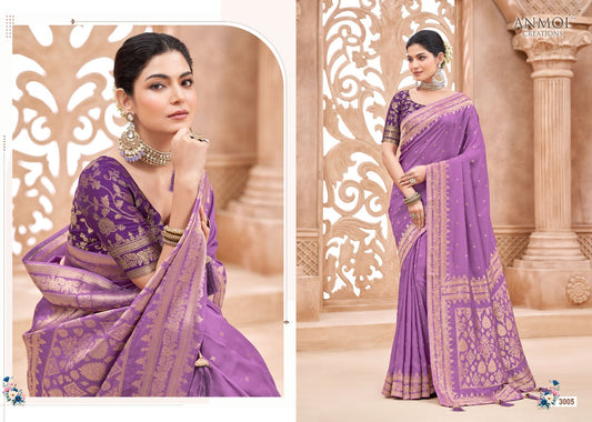 3005 Nyra Vol 1 Anmol Creations Viscose Sarees