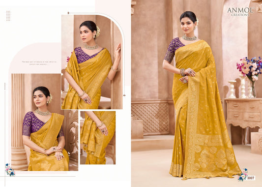 3007 Nyra Vol 1 Anmol Creations Viscose Sarees