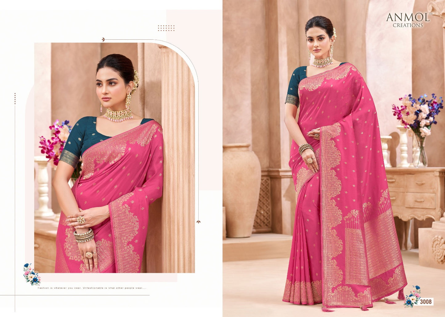 3008 Nyra Vol 1 Anmol Creations Viscose Sarees