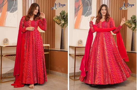 Muskaan Adm Gown Dupatta Set