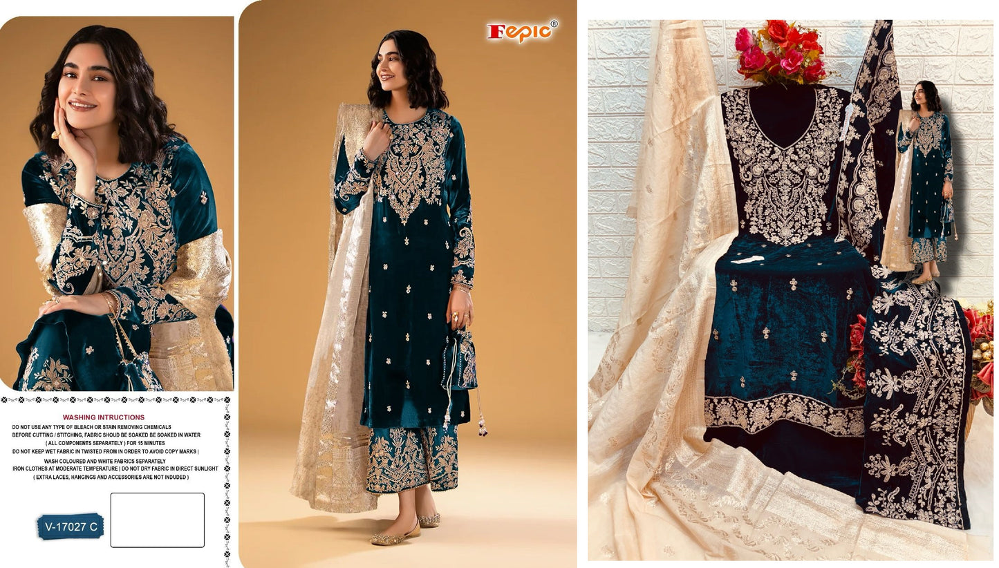 V-17027C Fepic Pakistani Salwar Suits