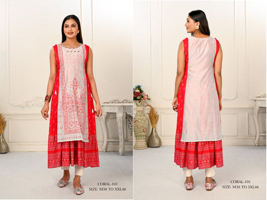 101 Coral Jivora Kurti