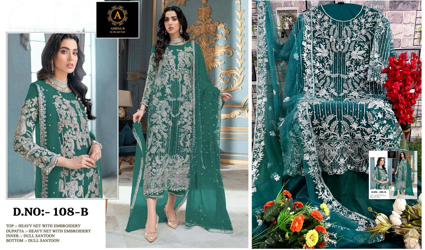 108-B Amena B Pakistani Salwar Suits
