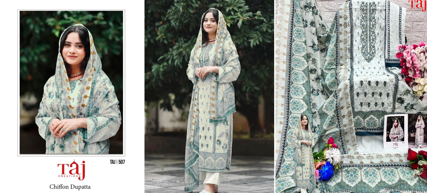 507 Taj Creations Pakistani Salwar Suits