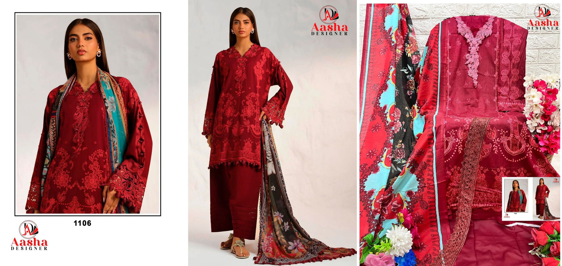 1106 Sana Safinaz Vol 4 Aasha Designer Pakistani Salwar Suits