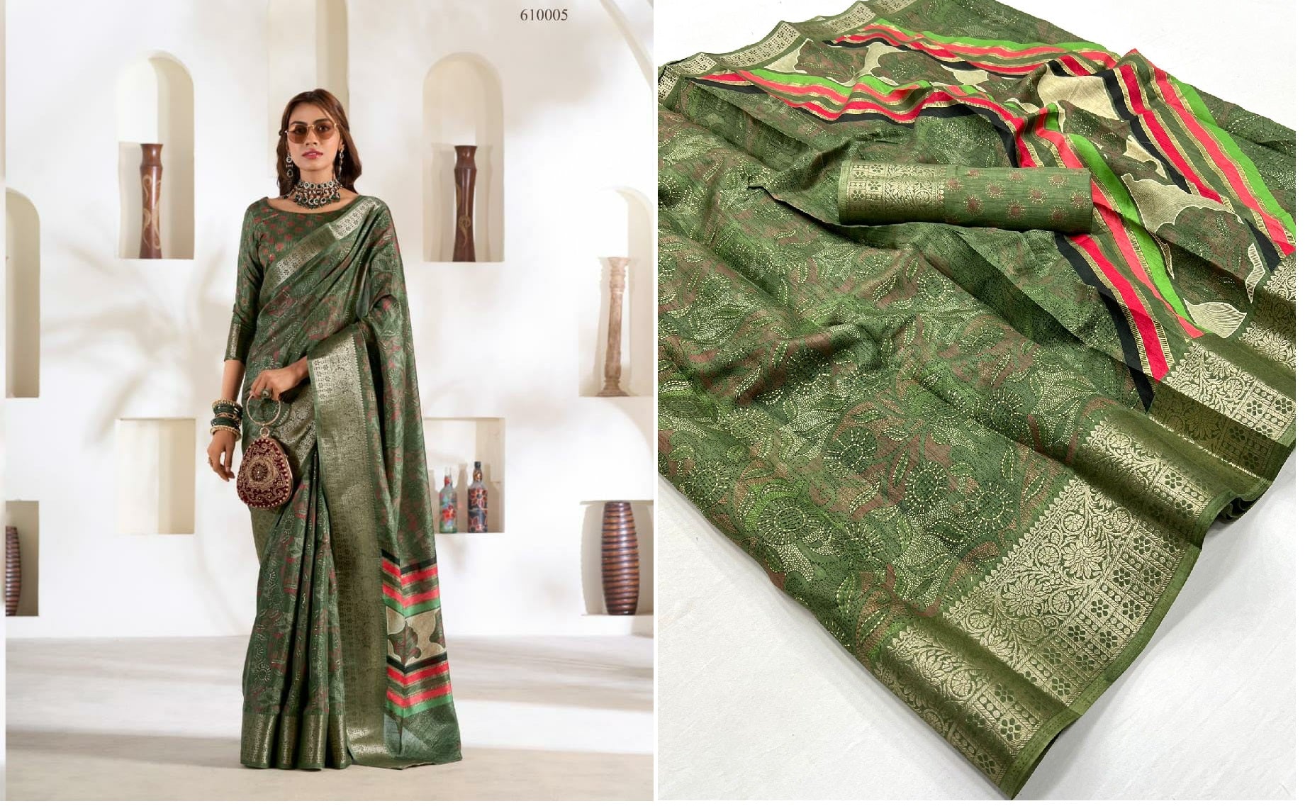 610005 Violet Silk Rajpath Sarees