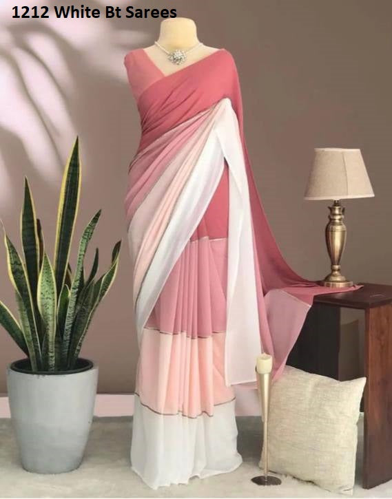 1212White Bt Sarees