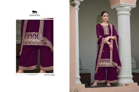 3021 Amyra Senhora Real Georgette Unstitched Suits