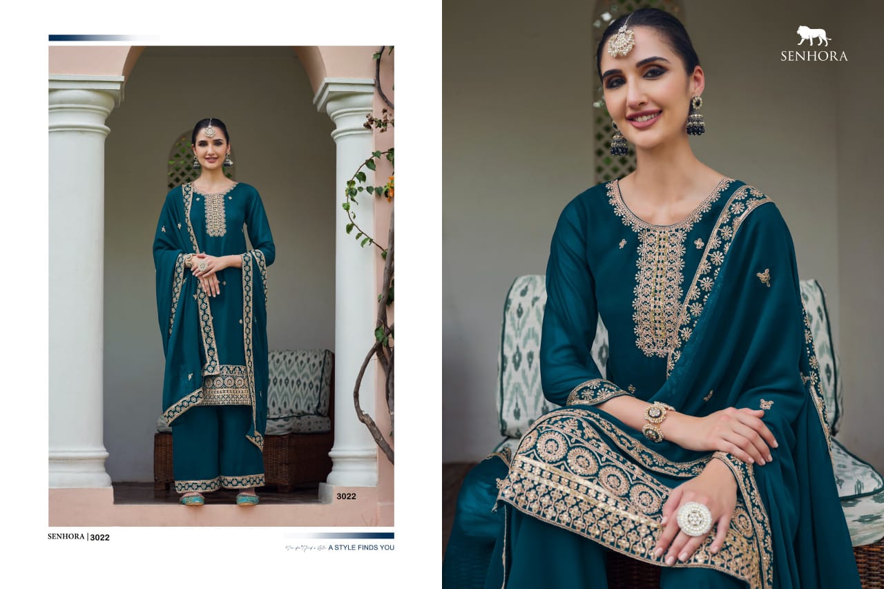 3022 Amyra Senhora Real Georgette Unstitched Suits