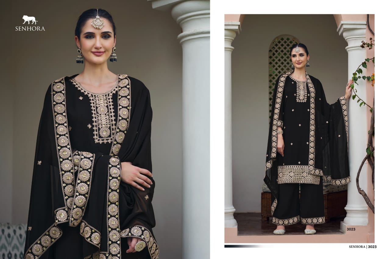 3023 Amyra Senhora Real Georgette Unstitched Suits