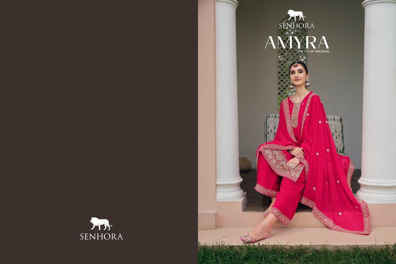 3024 Amyra Senhora Real Georgette Unstitched Suits